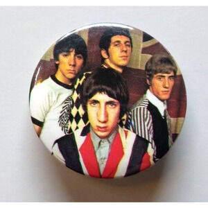 The Who Band Shot Badge Button Pin Unused Old Stock Pinback 1989 Rock Music Mod